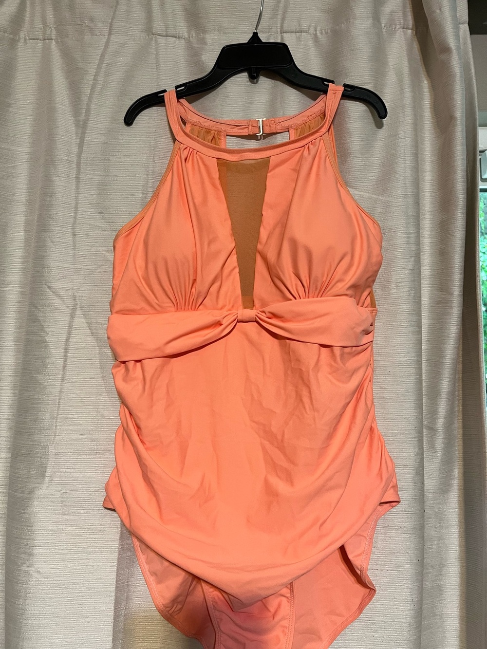 NWT XXXL Peach Flattering One Piece Swim with Tummy Control